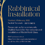 Installation Event for Rabbi Glass