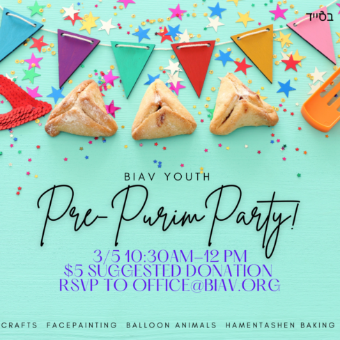 Youth Pre-Purim Party
