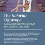 Special Shiur series - ”The Halakhic Tightrope– Fundamental Principles of the Modern-Day Eruv”
