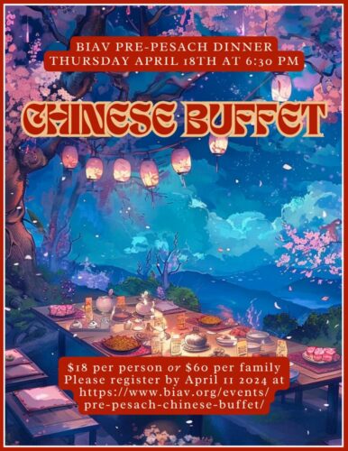 Pre-Pesach Chinese Buffet