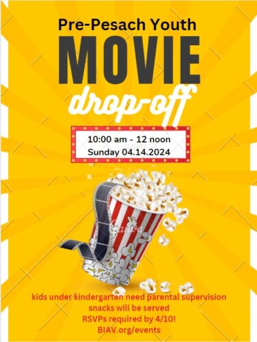 Pre-Pesach Movie Drop-off for Youth