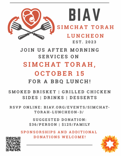 Simchat Torah luncheon